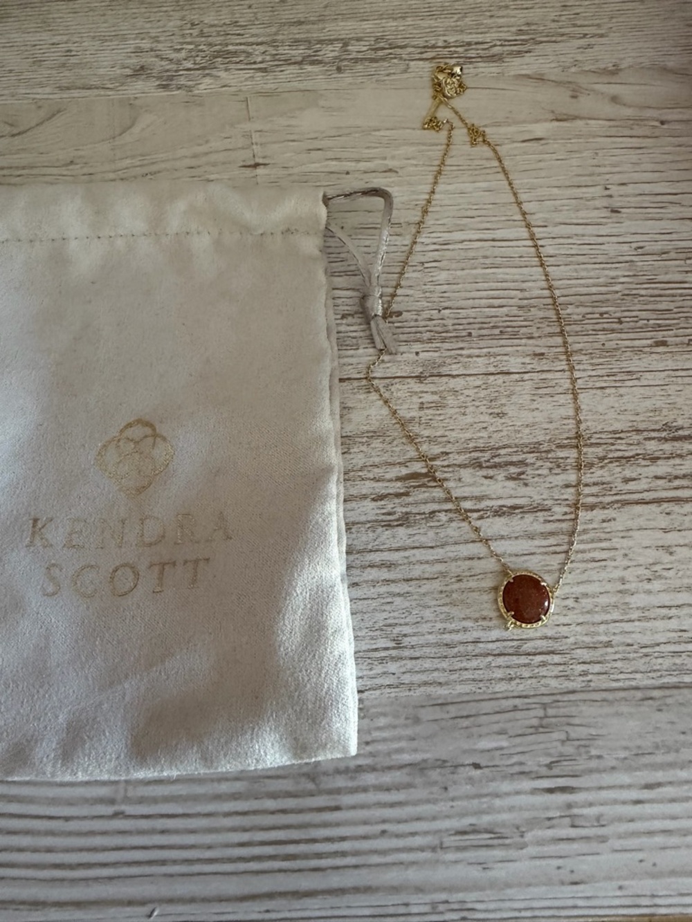Kendra Scott Gold Basketball Charm Necklace in Glittering Copper - Picture 6 of 9